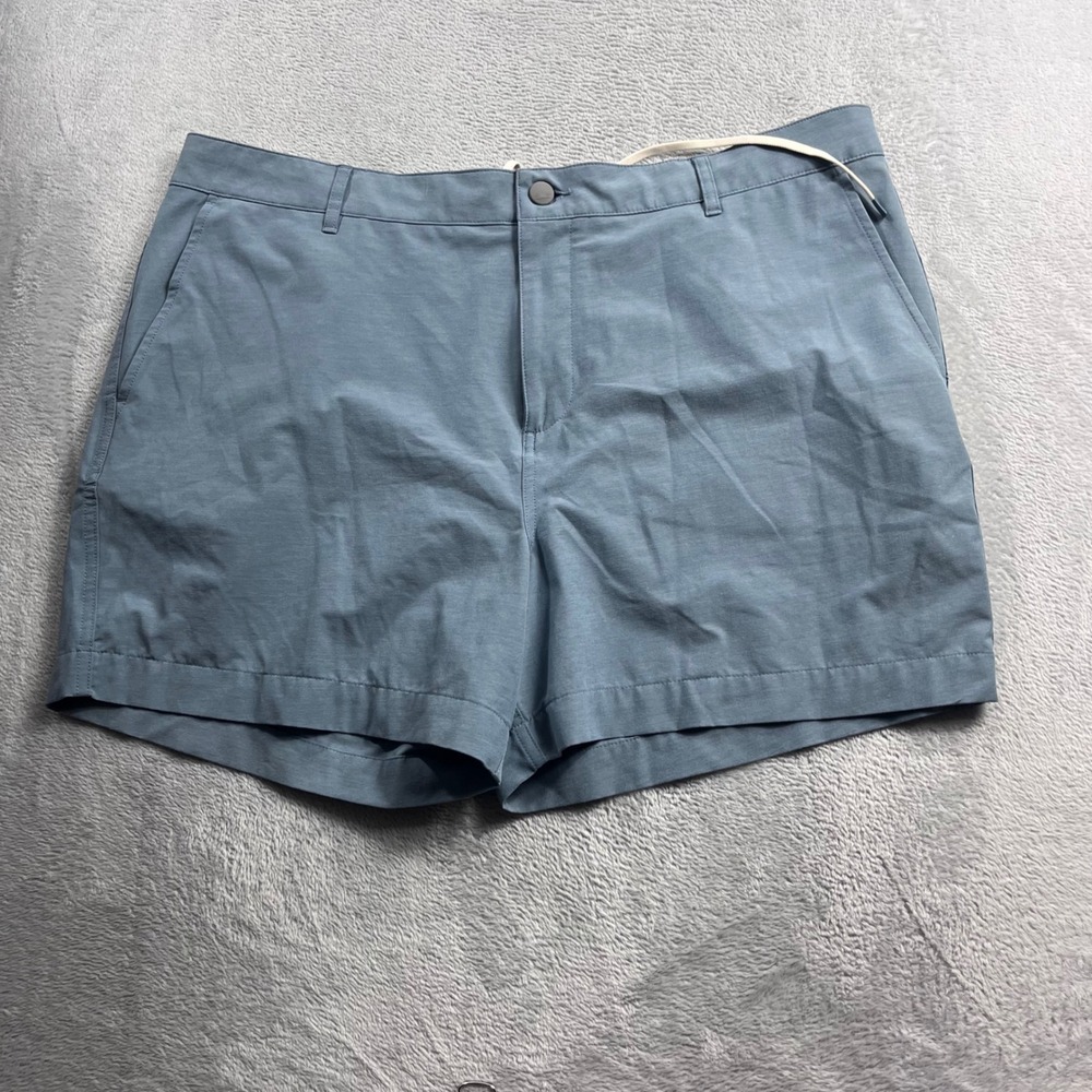 Faherty All Day Shorts Mens 40 Blue Hybrid Quick Dry 5 Inch Inseam Swim Trunks
